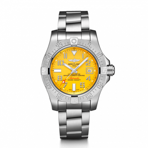 Breitling Avenger II Seawolf Stainless Steel / Cobra Yellow / Bracelet A17331101I1A1
