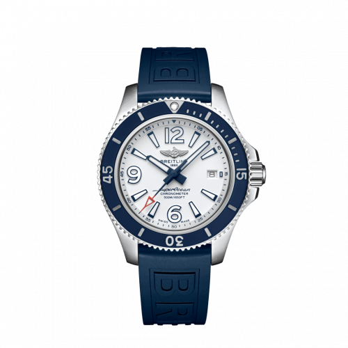 Breitling Superocean 42 Stainless Steel / White / Rubber / Folding A17366D81A1S2