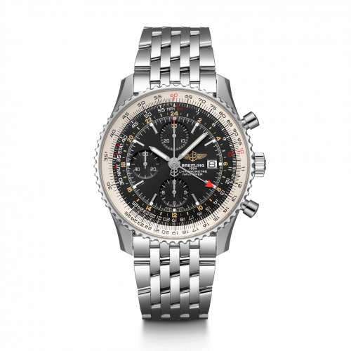 Breitling Navitimer World Stainless Steel / Black / Bracelet A24322121B1A1