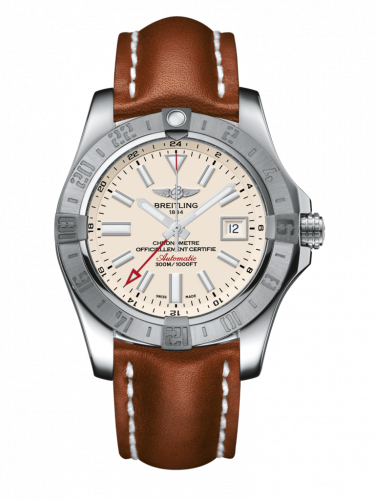 Breitling Avenger II GMT Stainless Steel / Stratus Silver / Calf / Pin A3239011/G778/433X/A20BA.1