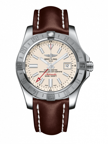 Breitling Avenger II GMT Stainless Steel / Stratus Silver / Calf / Folding A3239011/G778/438X/A20D.1
