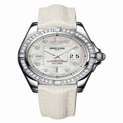 Breitling Galactic 41 Stainless Steel / Diamond / Pearl Diamond / Sahara A49350LA.A702.237X