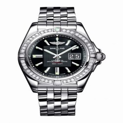 Breitling Galactic 41 Stainless Steel / Diamond / Trophy Black / Bracelet A49350LA.BA07.366A
