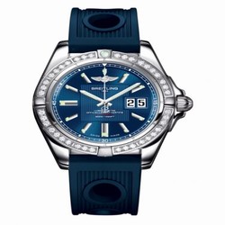 Breitling Galactic 41 Stainless Steel / Diamond / Metallica Blue / Rubber A49350LA.C806.203S