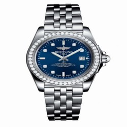 Breitling Galactic 32 Sleek Edition Stainless Steel / Diamond / Horizon Blue Diamond / Bracelet A7133053/C966/792A