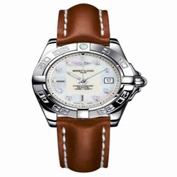 Breitling Galactic 32 Stainless Steel / Pearl Diamond / Calf A71356L2.A708.406X
