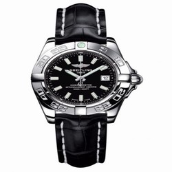 Breitling Galactic 32 Stainless Steel / Onyx Black / Croco A71356L2.BE76.777P