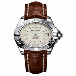 Breitling Galactic 32 Stainless Steel / Sierra Silver / Croco A71356L2.G702.778P