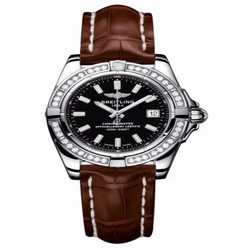 Breitling Galactic 32 Stainless Steel / Diamond / Onyx Black / Croco A71356LA.BE76.778P
