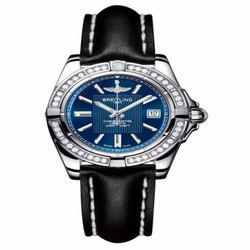 Breitling Galactic 32 Stainless Steel / Diamond / Metallica Blue / Calf A71356LA.C811.408X