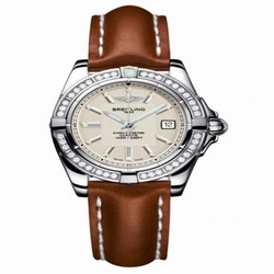 Breitling Galactic 32 Stainless Steel / Diamond / Sierra Silver / Calf A71356LA.G702.406X