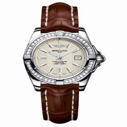 Breitling Galactic 32 Stainless Steel / Diamond / Sierra Silver / Croco A71356LA.G702.778P