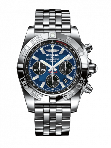 Breitling Chronomat 44 Stainless Steel / Blackeye Blue / Bracelet AB0110121C1A1