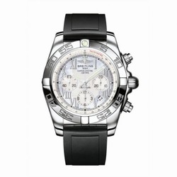 Breitling Chronomat 44 Stainless Steel / Pearl Roman / Rubber AB011012.A691.131S
