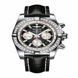 Breitling Chronomat 44 Stainless Steel / Diamond / Onyx Black / Croco AB011053.B967.743P