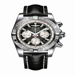 Breitling Chronomat 44 Stainless Steel / Diamond / Onyx Black / Croco AB0110AA.B967.743P