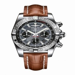 Breitling Chronomat 44 Stainless Steel / Diamond / Blackeye Gray / Croco AB0110AA.F546.737P