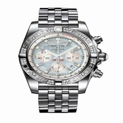Breitling Chronomat 44 Stainless Steel / Diamond / Gray Pearl / Bracelet AB0110AA.G685.375A