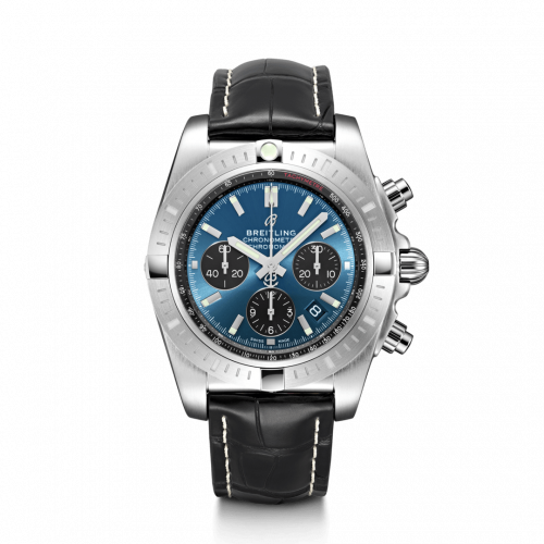 Breitling Chronomat B01 Chronograph 44 Stainless Steel / Blackeye Blue / Croco / Pin AB0115101C1P2