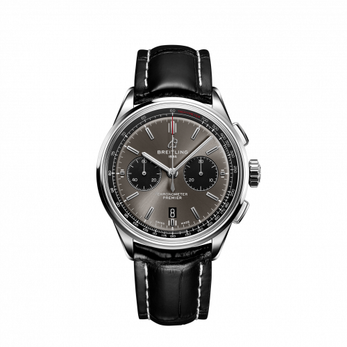 Breitling Premier B01 Chronograph 42 Stainless Steel / Anthracite / Croco / Pin AB0118221B1P2