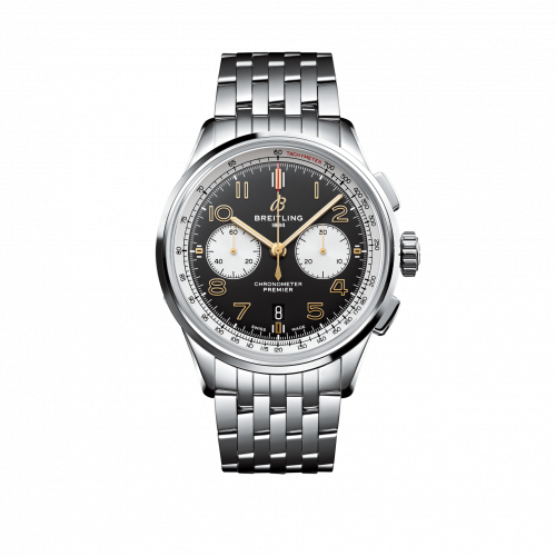 Breitling Premier B01 Chronograph 42 Stainless Steel / Norton Edition / Nubuck / Bracelet AB0118A21B1A1