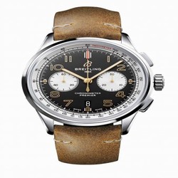 Breitling Premier B01 Chronograph 42 Stainless Steel / Norton Edition / Nubuck / Pin AB0118A21B1X2