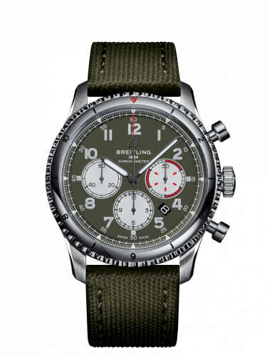Breitling Aviator 8 B01 Chronograph 43 Stainless Steel / Curtiss Warhawk / Canvas / Tang AB01192A1L1X1