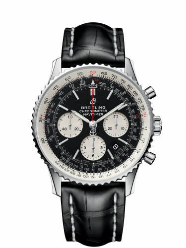 Breitling Navitimer 1 B01 Chronograph 43 Stainless Steel / Black / Croco / Pin AB0121211B1P1