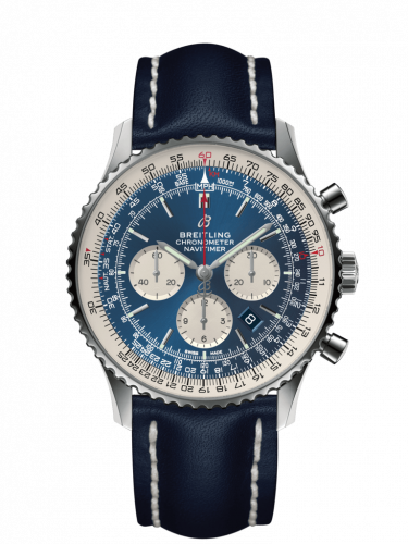 Breitling Navitimer 1 B01 Chronograph 46 Stainless Steel / Aurora Blue / Calf / Pin AB0127211C1X1