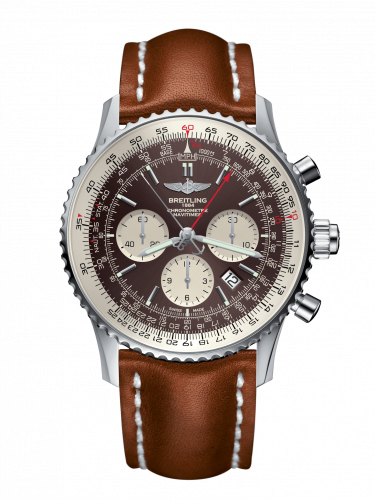 Breitling Navitimer Rattrapante Stainless Steel / Panamerican Bronze / Calf / Folding AB031021/Q615/440X/A20D.1