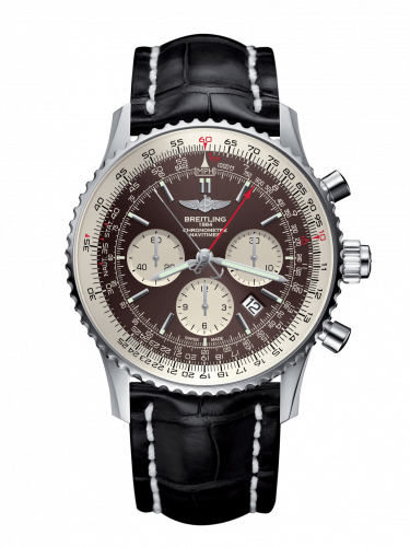 Breitling Navitimer Rattrapante Stainless Steel / Panamerican Bronze / Croco / Folding AB031021/Q615/761P/A20D.1