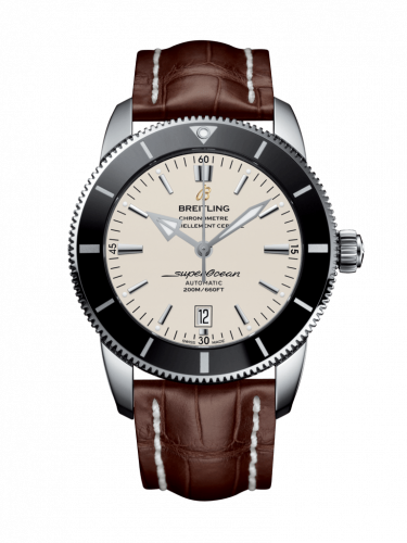 Breitling Superocean Heritage II 46 Stainless Steel / Black / Silver / Croco / Pin AB202012/G828/756P/A20BA.1