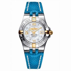 Breitling Galactic 30 Two Tone MOP / Diamond / Blue Teju B71340L2.A680.169Z