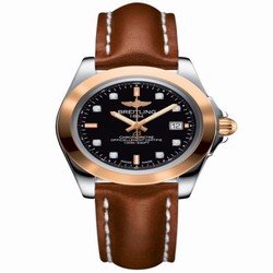 Breitling Galactic 32 Sleek Edition Stainless Steel / Rose Gold / Trophy Black Diamond / Calf C7133012/BF64/406X/A14BA.1
