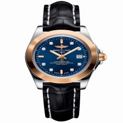 Breitling Galactic 32 Sleek Edition Stainless Steel / Rose Gold / Horizon Blue Diamond / Croco C7133012/C967/777P/A14BA.1