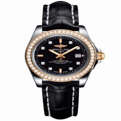Breitling Galactic 32 Sleek Edition Stainless Steel / Rose Gold / Diamond / Trophy Black Diamond / Croco C7133053/BF64/777P/A14BA.1