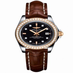 Breitling Galactic 32 Sleek Edition Stainless Steel / Rose Gold / Diamond / Trophy Black Diamond / Croco C7133053/BF64/778P/A14BA.1