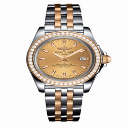 Breitling Galactic 32 Sleek Edition Stainless Steel / Rose Gold / Diamond / Golden Sun / Bracelet C7133053/H549/792C