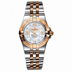 Breitling Galactic 30 Gold Bezel / MOP / Two Tone Bracelet C71340L2.A681.368C