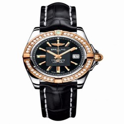 Breitling Galactic 32 Stainless Steel / Rose Gold / Diamond / Trophy Black / Croco C71356LA.BA12.777P
