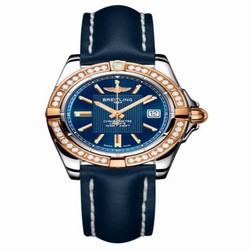 Breitling Galactic 32 Stainless Steel / Rose Gold / Diamond / Metallica Blue / Calf C71356LA.C813.116X