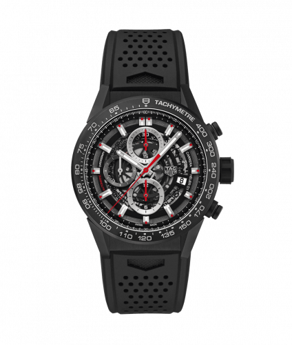 TAG Heuer Carrera Calibre Heuer 01 43 Black Ceramic / Stainless Steel / Rubber CAR2090.FT6088