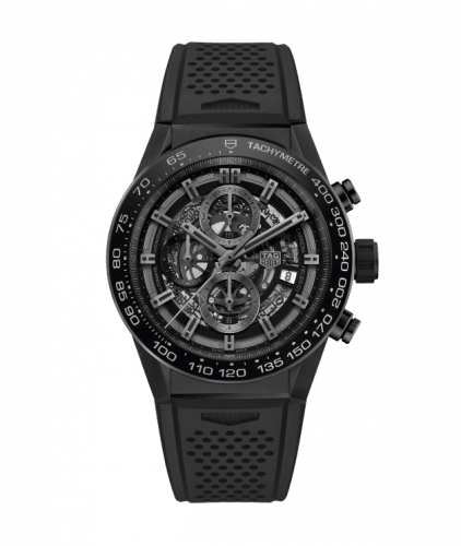 TAG Heuer Carrera Calibre Heuer 01 45 Ceramic / Skeleton / Rubber CAR2A91.FT6071