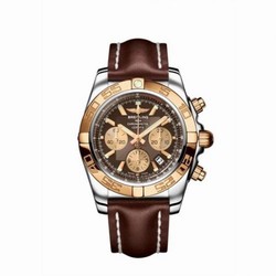 Breitling Chronomat 44 Stainless Steel / Rose Gold / Amber / Calf CB011012.Q567.437X