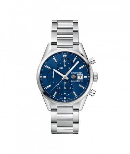 TAG Heuer Calibre 16 41 Stainless Steel / Blue / Alligator CBK2112.BA0715