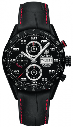 TAG Heuer Carrera Calibre 16 Day-Date 43 Titanium PVD / Black / Alligator CV2A81.FC6237