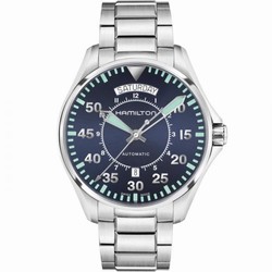 Hamilton Khaki Pilot Day Date Blue / Bracelet H64615145