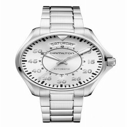 Hamilton Khaki Pilot Day Date Silver / Bracelet H64615155