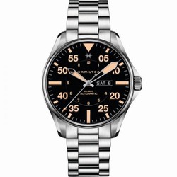 Hamilton Khaki Aviation Pilot Day-Date Auto 46 Stainless Steel / Black / Bracelet H64725131