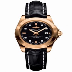 Breitling Galactic 32 Sleek Edition Rose Gold / Trophy Black Diamond / Croco H7133012.BF64.777P